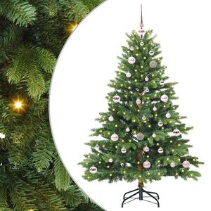 vidaXL Umestno božično drevo med 150 LED Zelena 150 cm PE in PVC