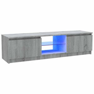 vidaXL TV omarica z LED lučkami siva sonoma 120x30x36 cm