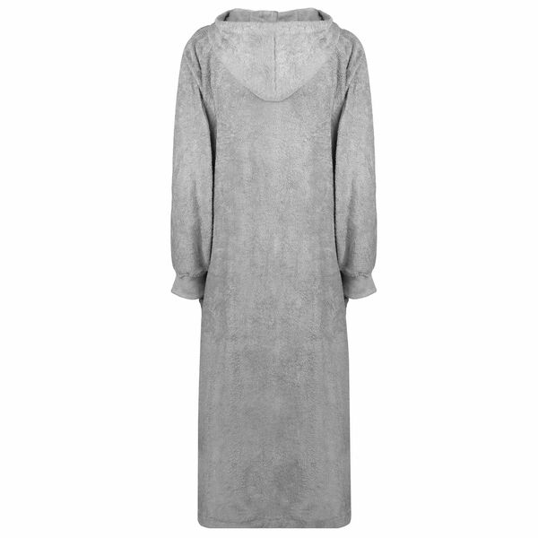 vidaXL Odeja s kapuco KINN Siva XXL Bombaž