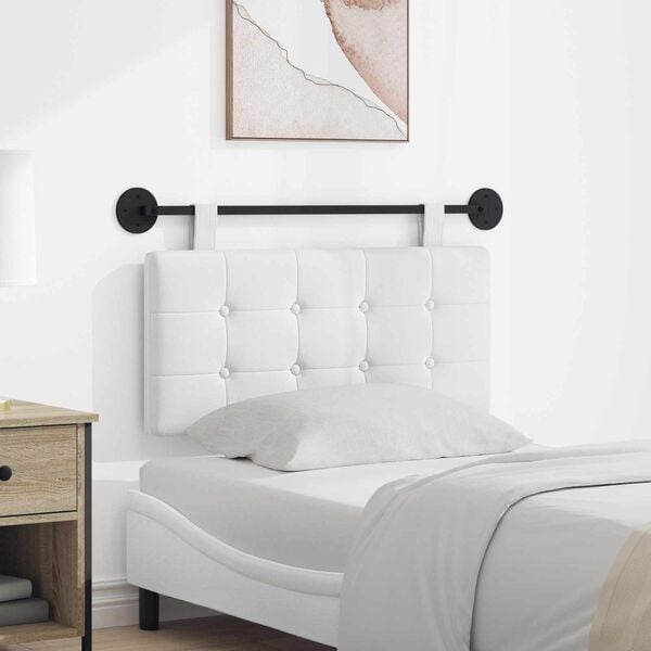 vidaXL Visoki naslon za glavo Bela 100 x 55 x 5 cm blago