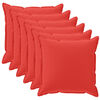 vidaXL Prevleka za blazino 6 kos HOUTEN Rdeča 50 x 50 cm Poliester