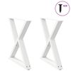 vidaXL Noge za jedilno mizo 2 kosa bele 80 x (72-73,3) cm jeklo