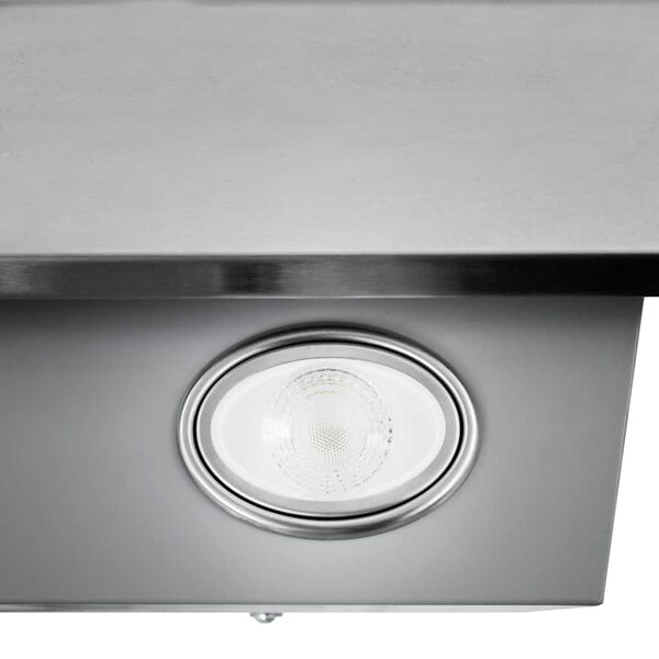 vidaXL RGB kuhinjska napa LED 60 cm nerjaveče jeklo in kaljeno steklo