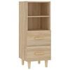 vidaXL Komoda sonoma hrast 34,5x34x90 cm konstruiran les