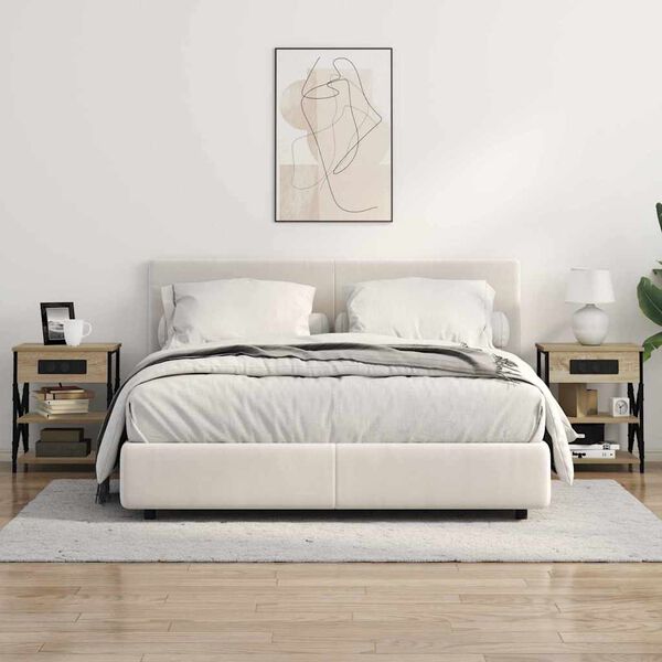 vidaXL Nočna omarica Sonoma hrast 41 x 31 x 51 cm Konstruiran les