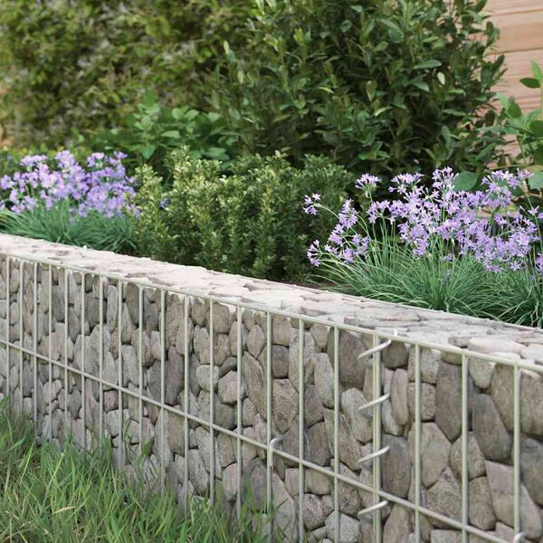 vidaXL Visoka greda gabion pocinkano jeklo 200x100x20 cm