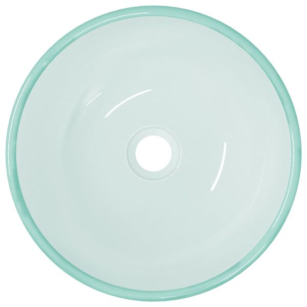 vidaXL Umivalnik kaljeno steklo 35x12 cm mat