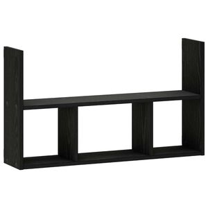 vidaXL Stenska polica Črni hrast 78,5 x 17 x 45 cm Inženirski les