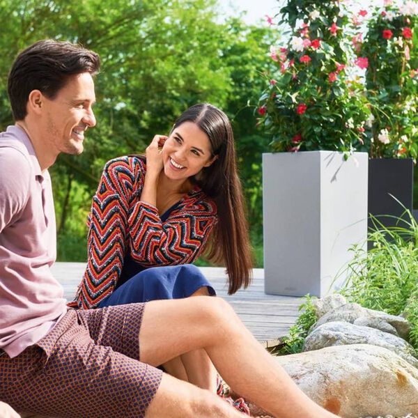 LECHUZA Korito CANTO Stone 40 High ALL-IN-ONE kamnito sive barve