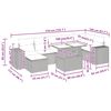 vidaXL Vrtna sedežna garnitura 8-delna z blazinami bež poli ratan