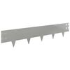 vidaXL Robovi trave 20 pcs 100 x 20 cm Jeklo Srebrna