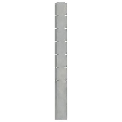 vidaXL Stebriček za gabionsko ograjo srebrn 180 cm pocinkano jeklo
