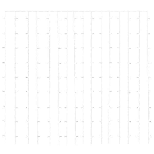 vidaXL LED svetlobna zavesa 3x3 m 300 LED lučk modra 8 funkcij