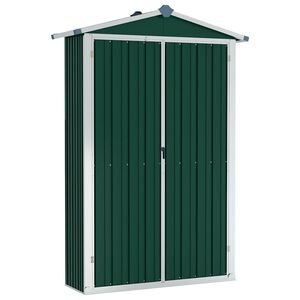 vidaXL Vrtna lopa zelena 116x45x175 cm pocinkano jeklo