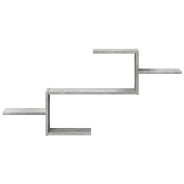 vidaXL Stenska polica betonsko siva 104x15x49 cm inženirski les