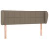vidaXL Vzglavje z u&scaron;esi taupe 147x23x78/88 cm blago