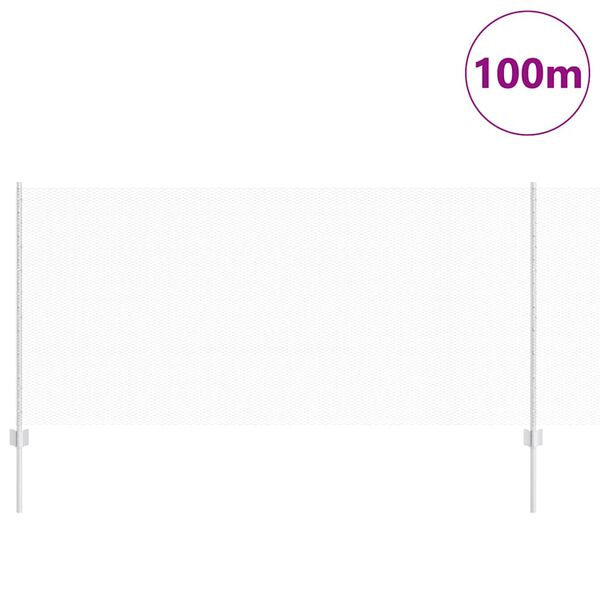 vidaXL Ograja s stebrom srebrna 1 x 100 m Jeklo