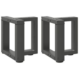 vidaXL Noge za klubsko mizico v obliki črke T 2 kosa antracit 30x25x(30-31) cm jeklo