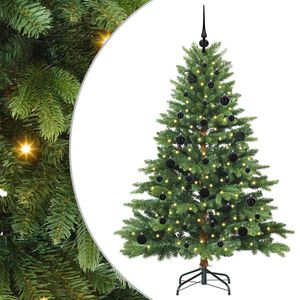 vidaXL Umestno božično drevo med 150 LED Zelena 150 cm PE in PVC