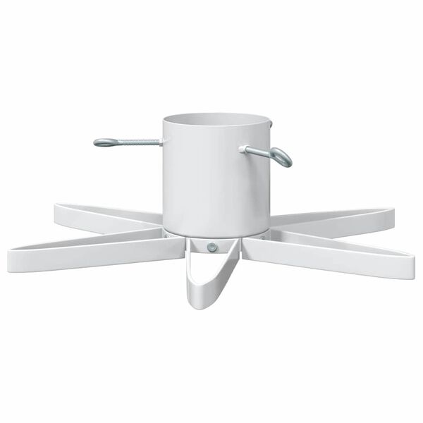 vidaXL Stojalo za božično drevo 1.73 Bela 50 x 50 x 15,5 cm Jeklo