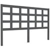vidaXL Posteljno vzglavje sivo 156x4x100 cm trdna borovina