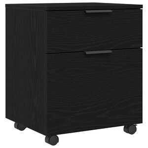 vidaXL Kabinet za datoteke s predalom Črna Orehovina 45 x 38 x 54 cm