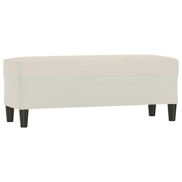 vidaXL Klop krem 100x35x41 cm žamet