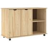 vidaXL Gležnji kabinet Rjava 100 x 39 x 65,5 cm Masivno borovo les