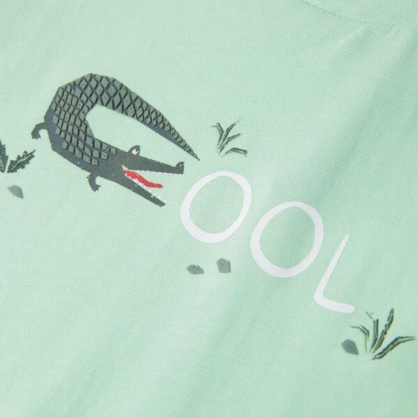 Otro&scaron;ka majica z kratkimi rokavi svetlo zelena 140