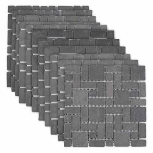 vidaXL Mozaik plo&scaron;čice Siva 30 x 30 cm Marmor