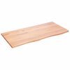 vidaXL Kopalni&scaron;ki pult svetlo rjav 100x50x2 cm obdelan trden les