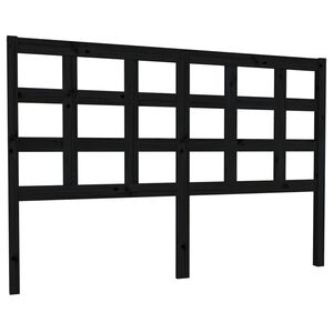 vidaXL Posteljno vzglavje črno 145,5x4x100 cm trdna borovina