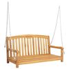 vidaXL Gugalna klop 114 x 61 x 61,5 cm Trden tikov les Naravna