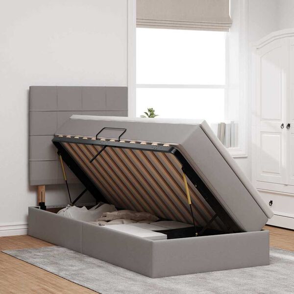 vidaXL Postelja z dodatnim prostorom za shranjevanje in vzmetnico