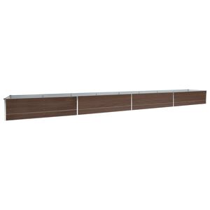 vidaXL Visoka greda pocinkano jeklo 600x80x45 cm rjava