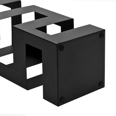 vidaXL Stojalo za dežnike iz jekla tetris oblika črne barve