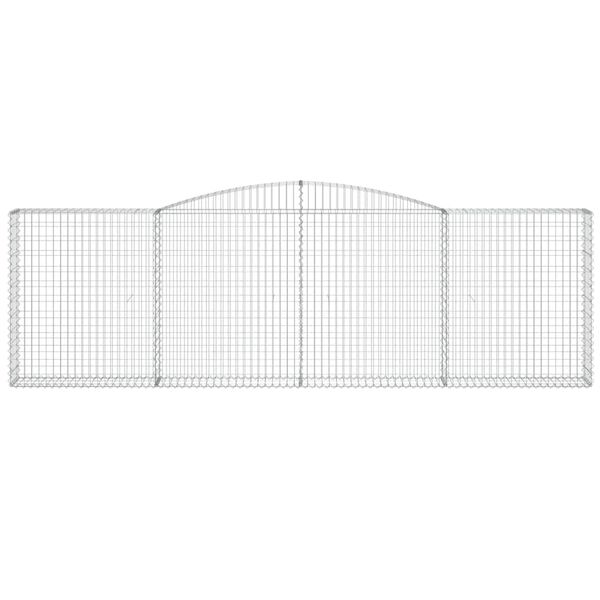 vidaXL Obokane gabion košare 8 kosov 400x30x120/140cm pocinkano železo