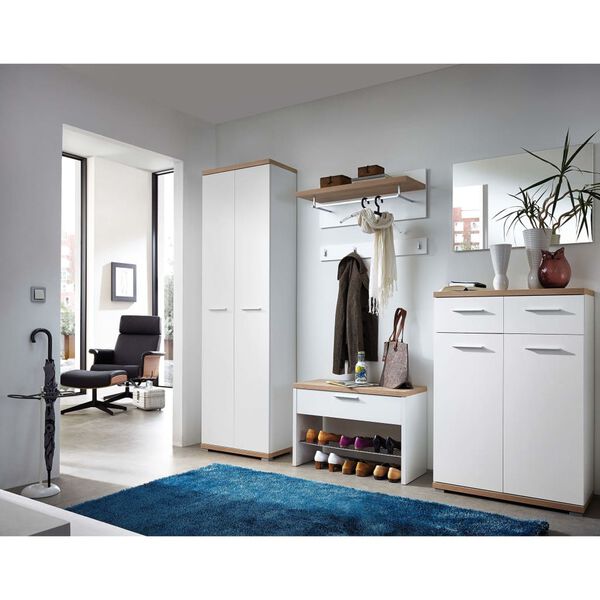 422780 Germania Wardrobe Panel "Top" White and Sanremo Oak 3193-178