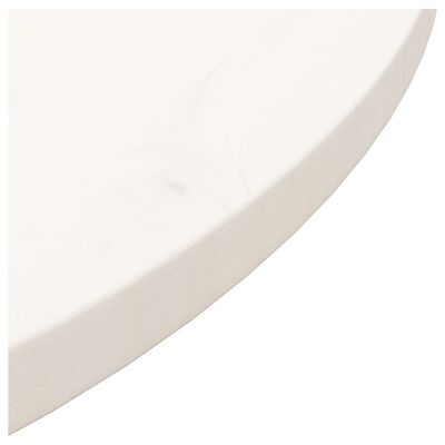 vidaXL Mizna plošča bela Ø70x2,5 cm trdna borovina