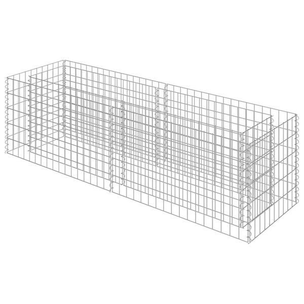 vidaXL Visoka greda gabion pocinkano jeklo 180x50x50 cm