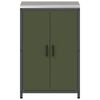 vidaXL Shramba za kuhinjo s polico Oljčno zelena 60 x 50 x 92 cm Jeklo