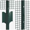 vidaXL Ograja s stebrom Zelena 1,5 x 10 m Jeklo in PVC