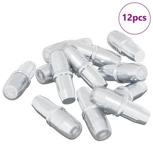 vidaXL Polica Peg 12 pcs srebrna 7 x 16 mm elezo