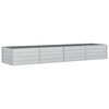 vidaXL Visoka greda 320x80x45 cm pocinkano jeklo srebrna