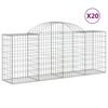 vidaXL Obokane gabion košare 20 kosov 200x50x80/100 cm cinkano železo