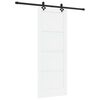 vidaXL Drsna vrata 78 x 202 cm Inženirski les Bela in črna