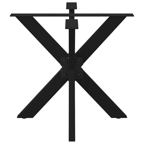 vidaXL Noge jedilne mize pajkove oblike črne 85x85x(72-73) cm jeklo