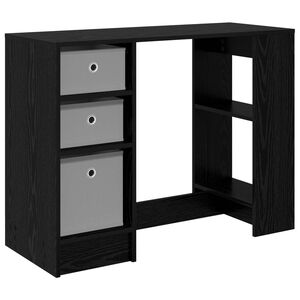 vidaXL Miza Črna Orehovina 100 x 40 x 75 cm Inženirski les