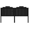 vidaXL Posteljno vzglavje črno 186x4x110 cm trdna borovina