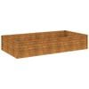 vidaXL Vrtna visoka greda 195x100x36 cm corten jeklo